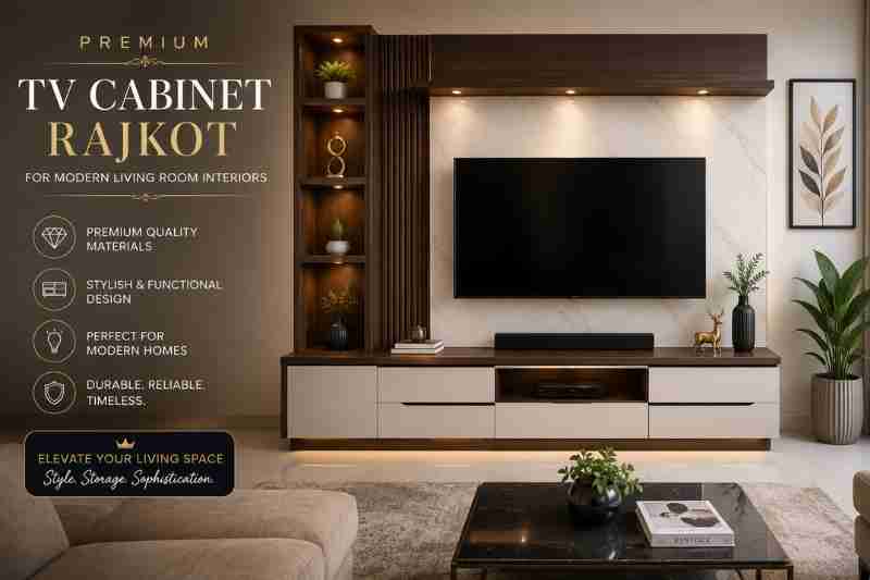 Premium TV Cabinet Rajkot for Modern Living Room Interiors