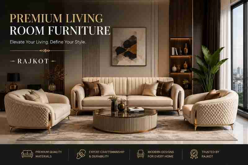 premium living room furniture Rajkot for modern home interiors