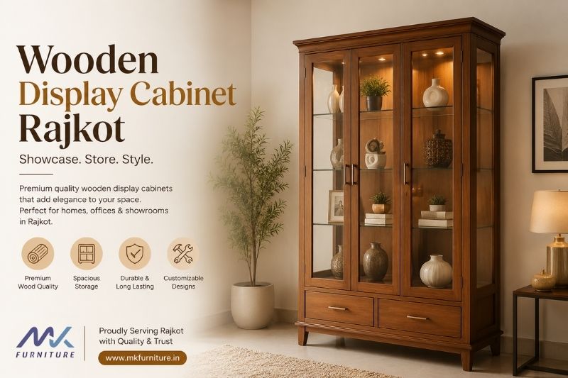 wooden display cabinet Rajkot