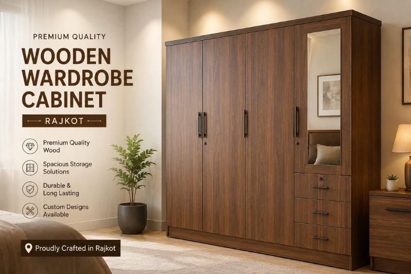 wooden wardrobe cabinet Rajkot
