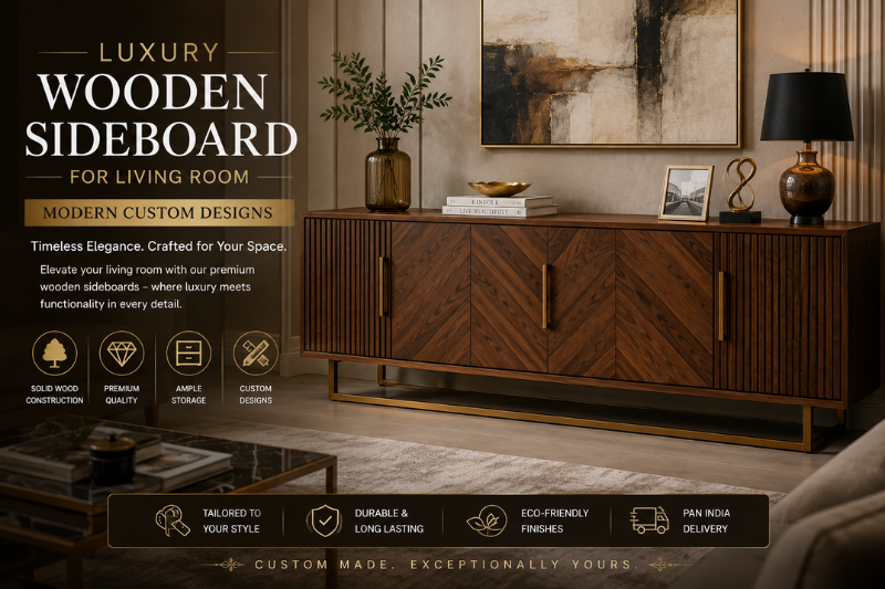 Luxury Wooden Sideboard for Living Room Modern Custom Designs