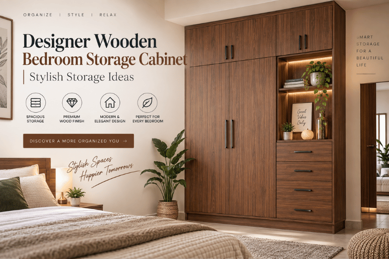 Designer Wooden Bedroom Storage Cabinet