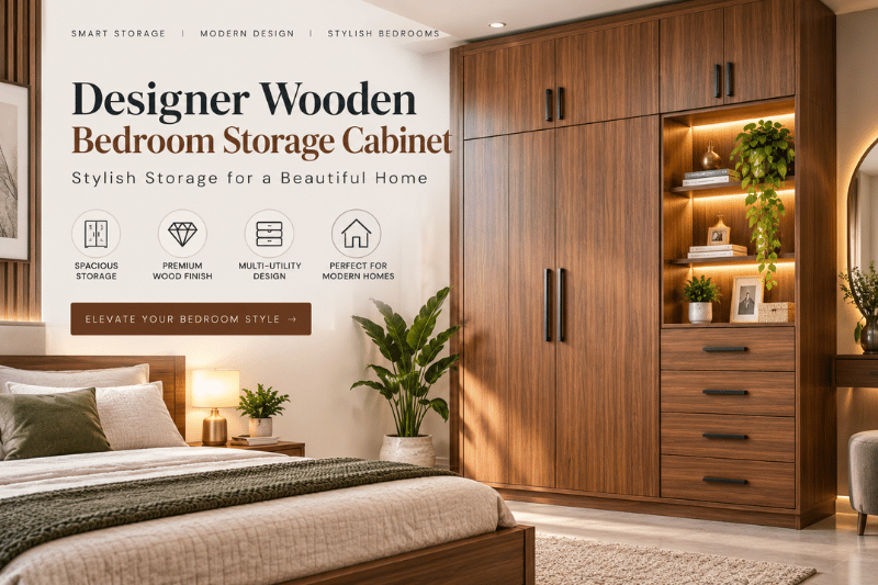 Designer Wooden Bedroom Storage Cabinet