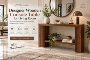 Designer Wooden Console Table for Living Room
