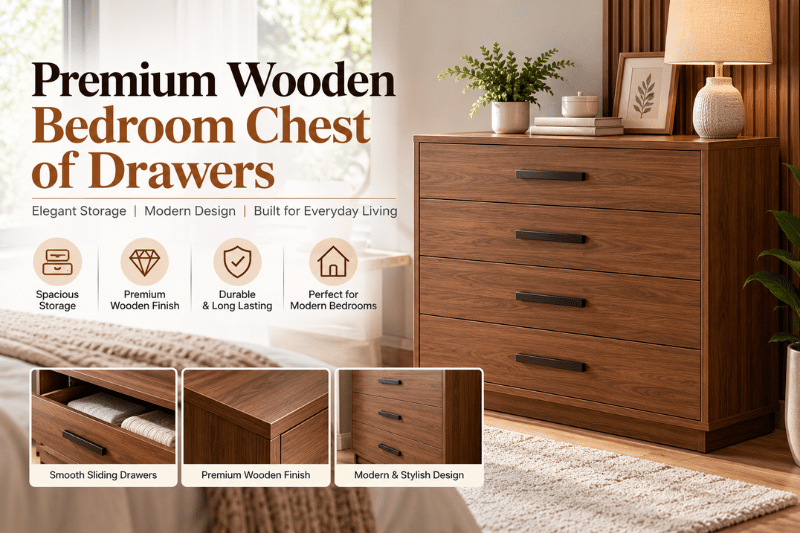 Premium Wooden Bedroom Chest of Drawers
